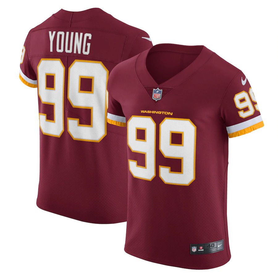 Men Washington Redskins #99 Chase Young Nike Burgundy Vapor Elite Player NFL Jersey